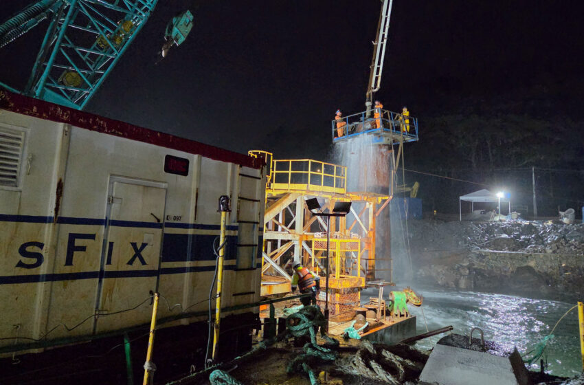 Ponte de Guaratuba mantém ritmo acelerado de obras