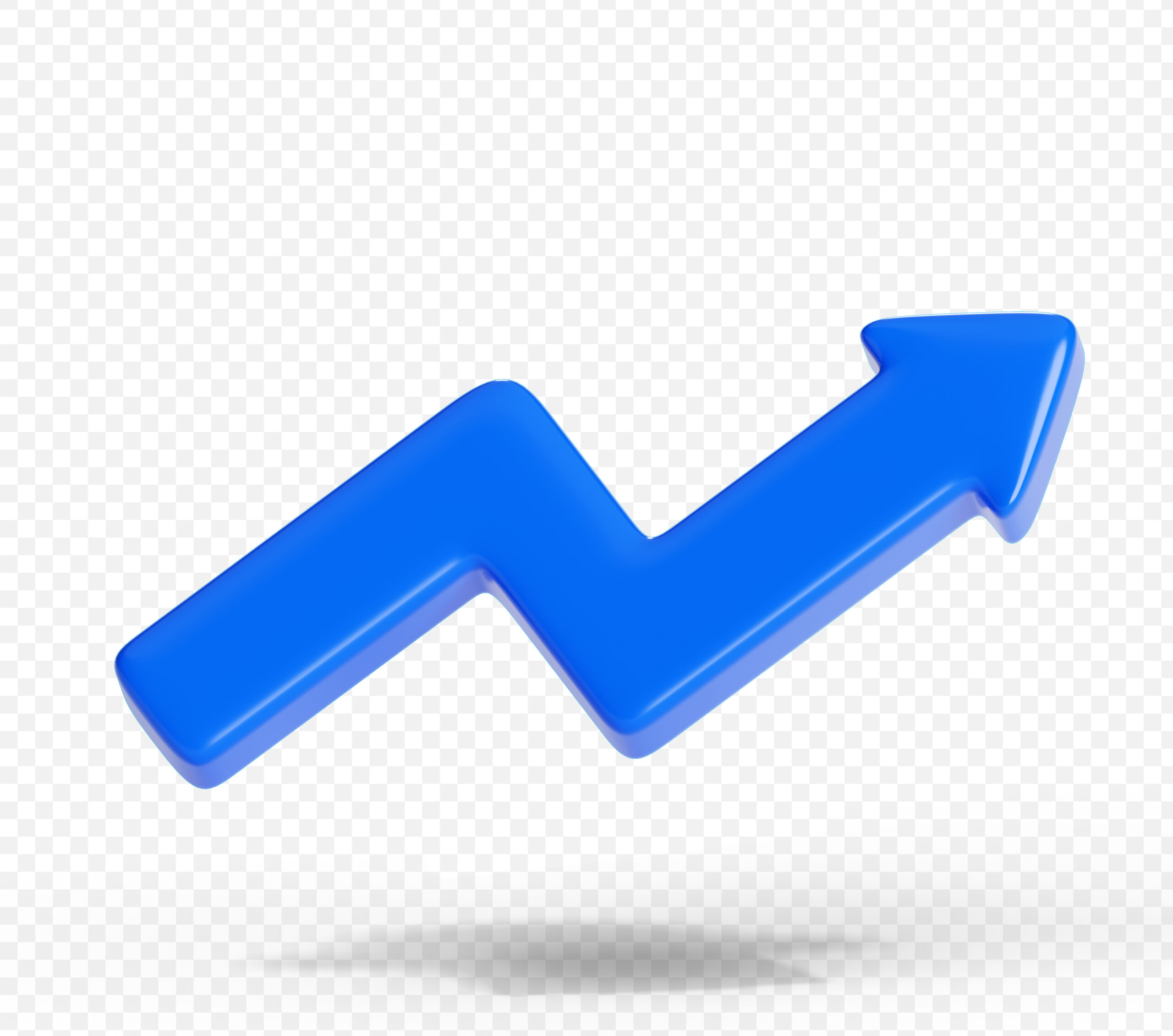 3D Blue Arrow Icon Illustration – Business and Success Concept Background